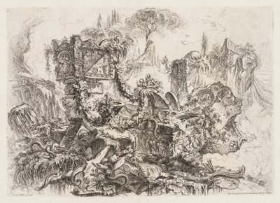 Grotesken: Ruinen mit Schlangen von Giovanni Battista Piranesi