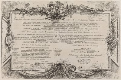 Texttafel von Giovanni Battista Piranesi