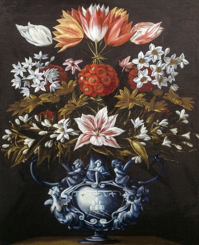 Vase mit Blumen von Giovanni Battista Recco