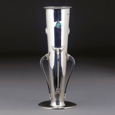 Eine Cymric-Silber- und Türkisvase, 1901 von Giovanni Bigatti