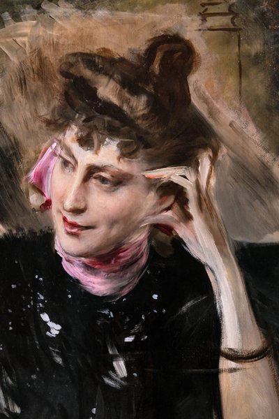 Porträt von Madame Veil Picard, Detail von Giovanni Boldini