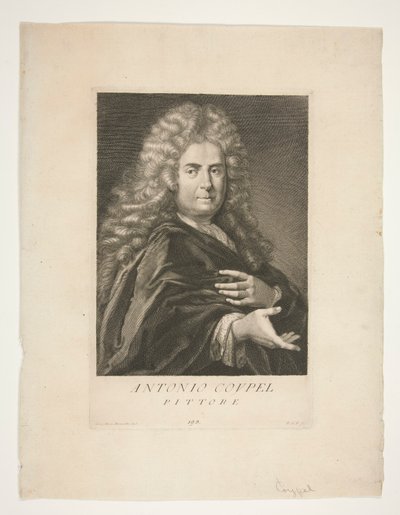 Porträt von Antoine Coypel von Giovanni Domenico Ferretti