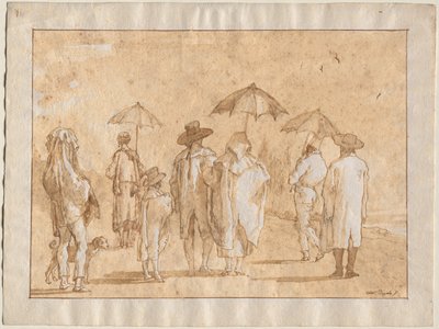 Ein Frühlingsschauer von Giovanni Domenico Tiepolo