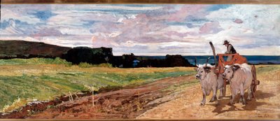 Pflug und Ochsen von Giovanni Fattori