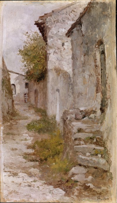 Dorfstraße von Giovanni Fattori