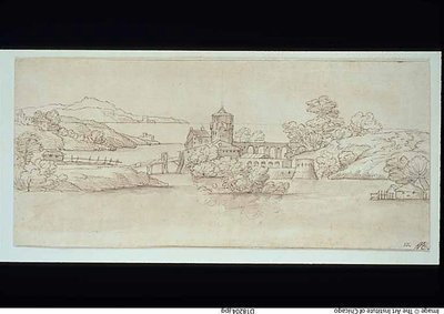 Landschaft mit Schloss von Giovanni Francesco Grimaldi