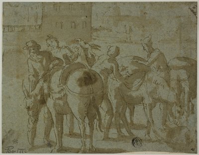 Maultiertreiber und Maultiere von Giovanni Guerra
