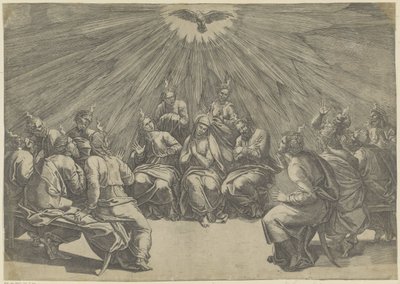 Ausgießung des Heiligen Geistes von Giovanni Jacopo Caraglio