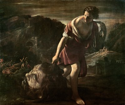 David zieht Goliaths Kopf von Giovanni Lanfranco