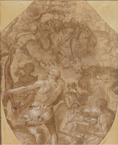 Die Entdeckung des Glases, ca. 1570-72 von Giovanni Maria Butteri