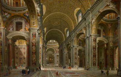Innenraum von St. Peter, Rom von Giovanni Paolo Panini