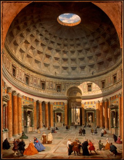 Innenraum des Pantheon, Rom von Giovanni Paolo Pannini