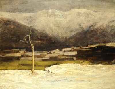 Landschaft von Savognino von Giovanni Segantini
