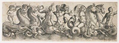 Fries mit Tritonen und Nymphen, ca. 1517 von Girolamo Mocetto