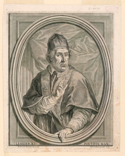 Porträt von Papst Clemens XI. von Girolamo Rossi