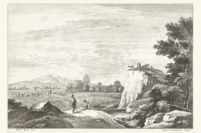 Landschaft mit einigen Figuren von Giuliano Giampiccoli
