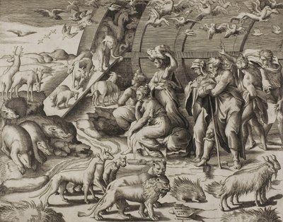Abstieg von der Arche von Giulio Bonasone