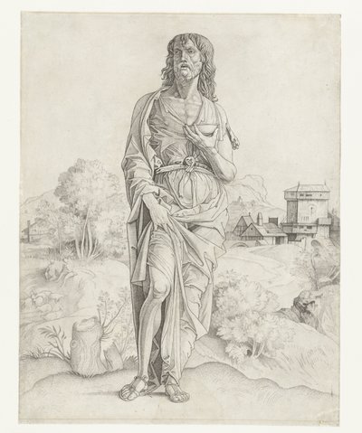 Johannes der Täufer von Giulio Campagnola
