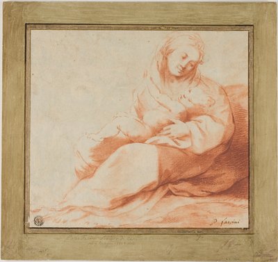 Madonna und Kind auf dem Boden sitzend von Giulio Cesare Amidano