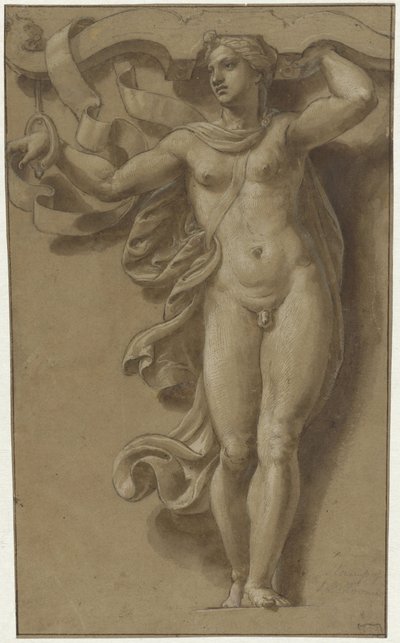 Hermaphrodit als Karyatide von Giulio Romano