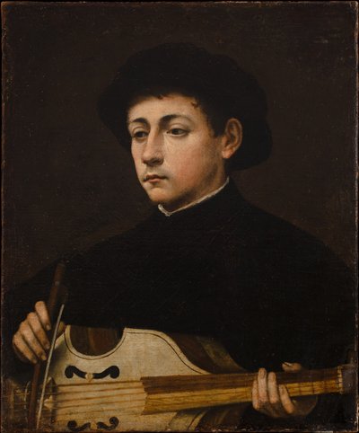 Porträt eines Musikers von Giulio attr.to Campi
