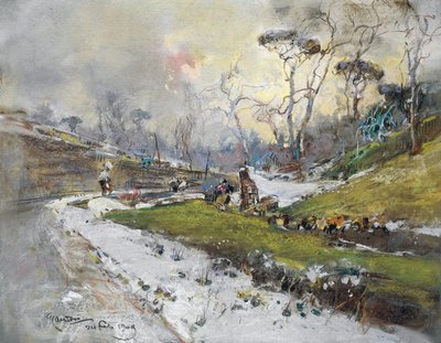Landschaft mit Straße von Giuseppe Casciaro