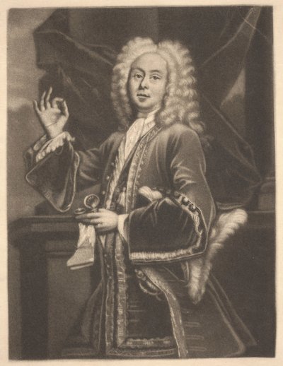 Colley Cibber, um 1700-1725 (Stich) von Giuseppe Grisoni