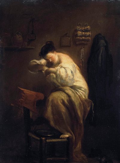 Frau sucht nach Flöhen von Giuseppe Maria Crespi