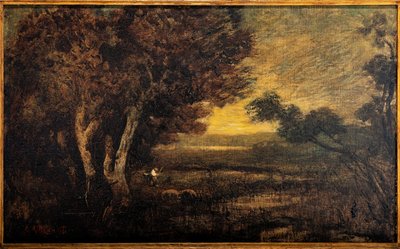 Landschaft mit Figur von Giuseppe Miti Zanetti