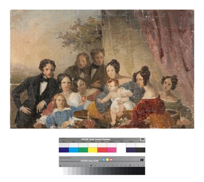 Familie Sinigallia, Skizze, 1840er Jahre von Giuseppe Tominz