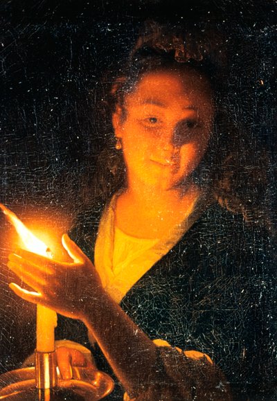 Frau mit Kerze, späte 1660er Jahre von Godfried Schalcken