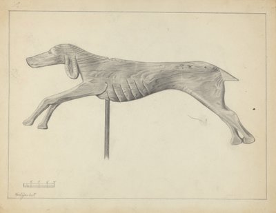 Laufender Hund Wetterfahne von Gordon Sanborn