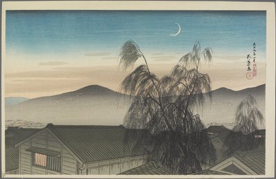 Abendmond über Kobe, Januar 1920 von Goyo Hashiguchi