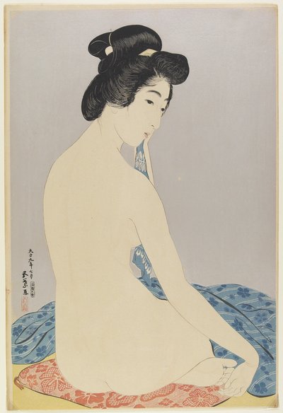 Frau nach dem Bad, Juli 1920 von Goyo Hashiguchi