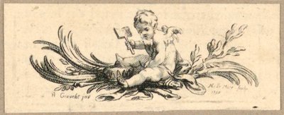 Vignette, Putto mit Schaufel von Gravelot
