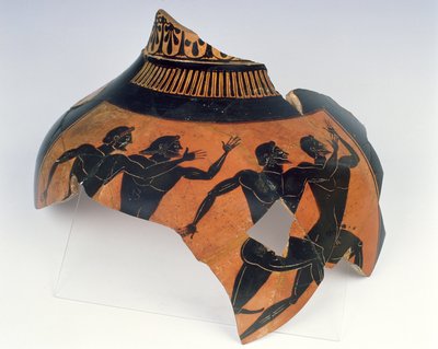 Fragment einer Panathenäischen Amphora (Keramik) von Greek School