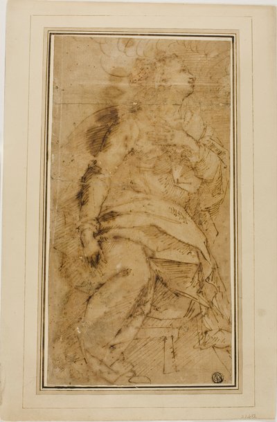 Drapierte weibliche Figur von Guglielmo Caccia