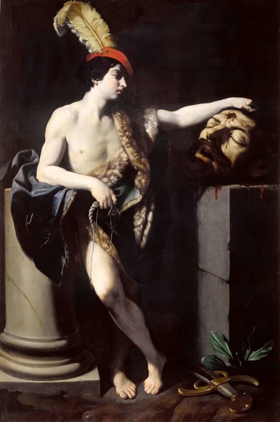 David mit dem Kopf von Goliath, 1605-1606 von Guido Reni