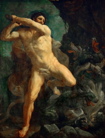 Herkules tötet die Hydra von Lerna, 1620-1621 von Guido Reni