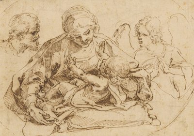 Heilige Familie mit einem Engel von Guido Reni