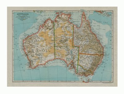 Karte von Australien, ca. 1910 von Gull Engraving Company