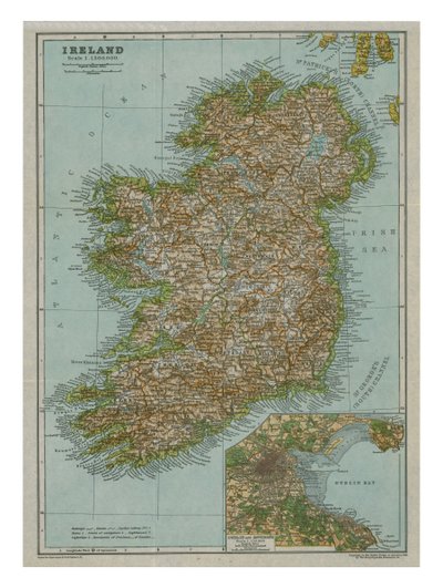 Karte von Irland von Gull Engraving Company