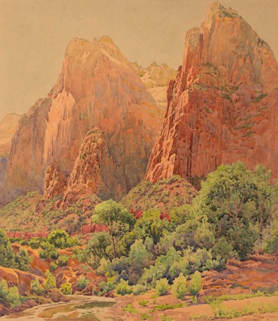 Die Patriarchen, Zion-Nationalpark, 1924 von Gunnar Widforss