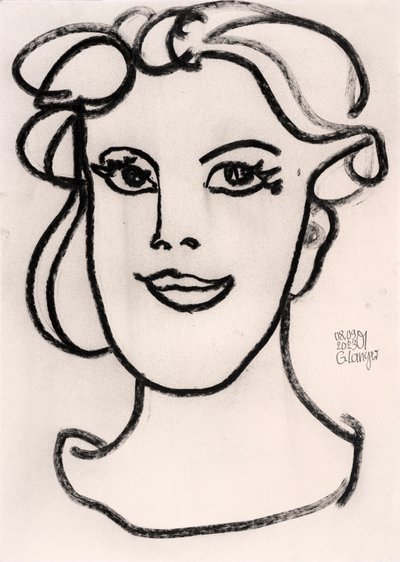 Frauenportrait minimalistisch von Gunter Langer