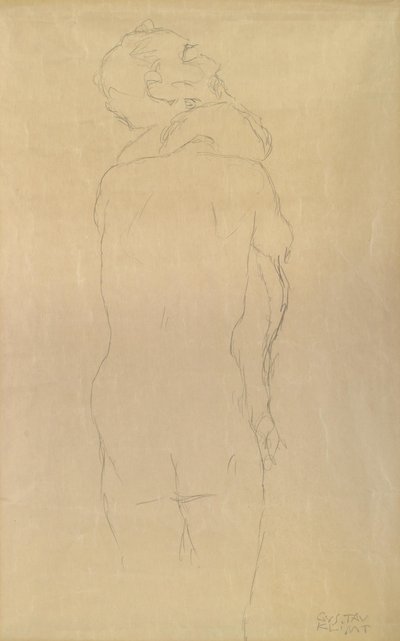 Adam und Eva Studie von Gustav Klimt