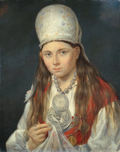 Estnisches Mädchen, 1852 von Gustav Adolf Hippius