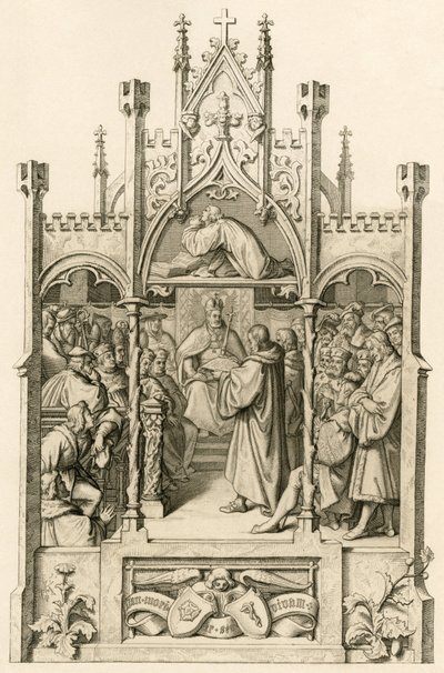 Luther im Gebet von Gustav Ferdinand Leopold Konig