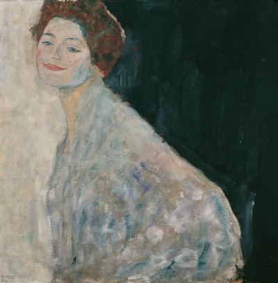 Porträt einer Dame in Weiß von Gustav Klimt