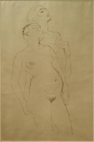 Stehendes Liebespaar (Studie für Adam und Eva) von Gustav Klimt