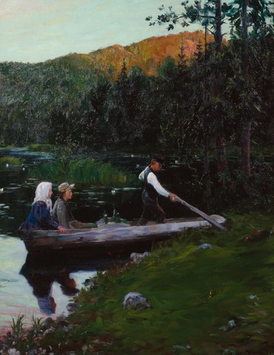 Ein Sonntagabend am See von Gustav Wentzel
